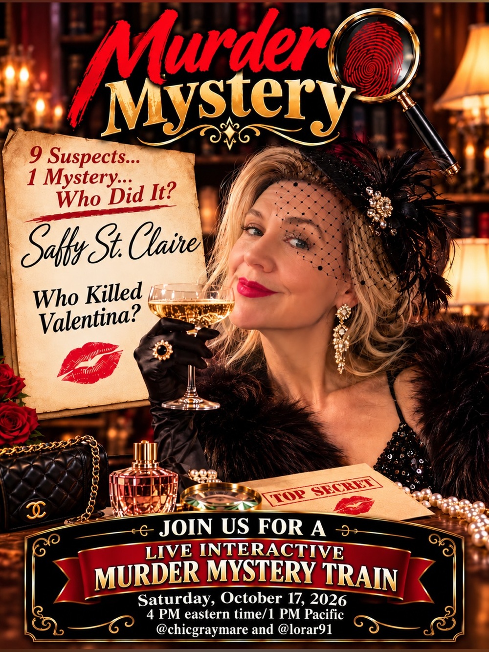 Murder Mystery Train - Saturday, October 17th @ 4 PM Eastern